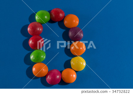 Image of colorful and tasty candies skittles 34732822