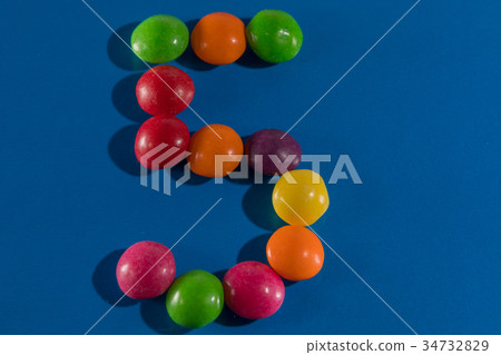 Image of colorful and tasty candies skittles five Image of colorful and tasty candies skittles five 34732829