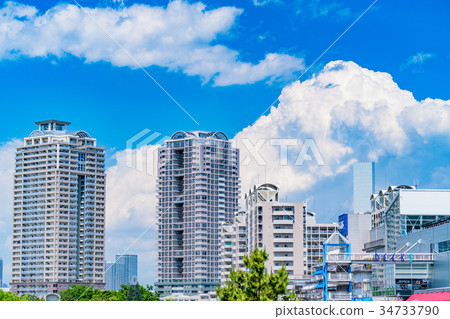 <Tokyo> Scenery of Odaiba and high-rise apartments 34733790