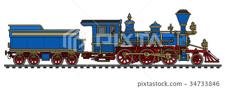 Vintage american steam locomotive 34733846