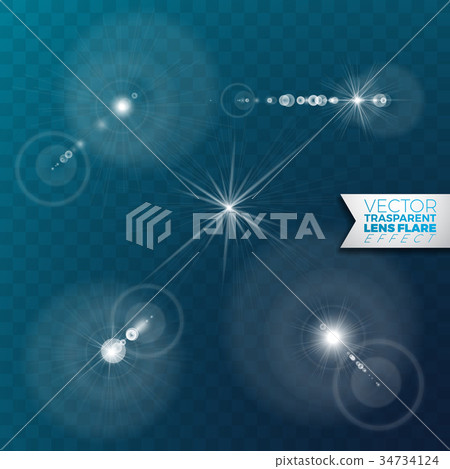 Realistic vector lens flare light effect 34734124