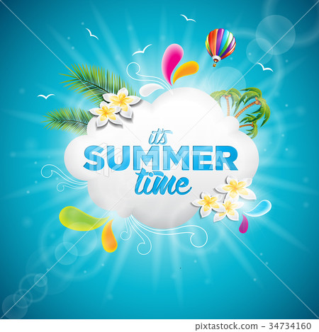 Vector It's Summer Time Holiday typographic Vector It's Summer Time Holiday typographic 34734160