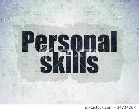 Education concept: Personal Skills on Digital Data 34734267