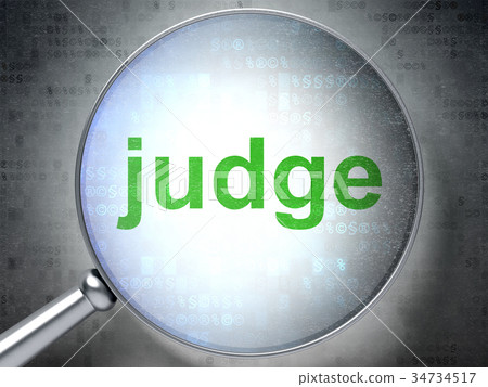 Law concept: Judge with optical glass 34734517