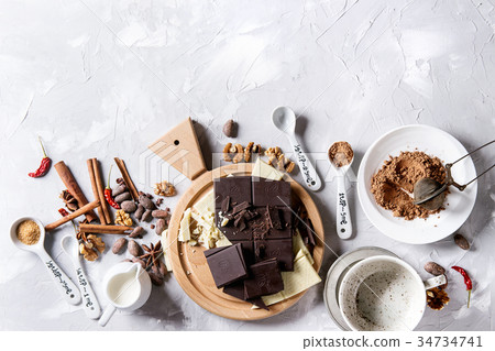 Ingredients for hot chocolate 34734741