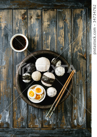 Rice balls and eggs 34734762