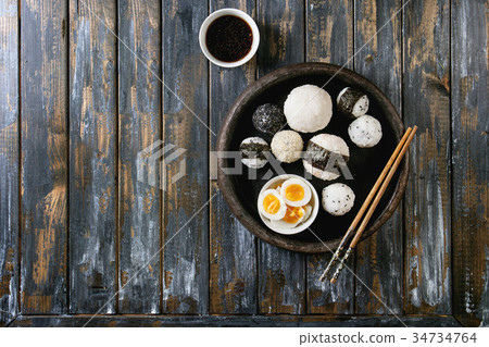 Rice balls and eggs Rice balls and eggs 34734764