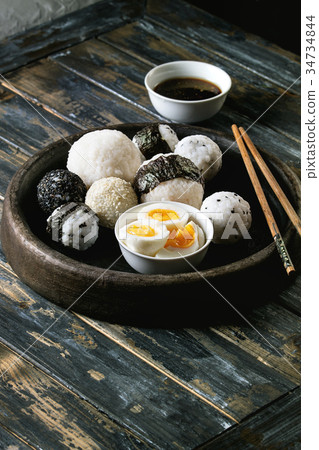 Rice balls and eggs Rice balls and eggs 34734844