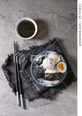 Rice balls and eggs Rice balls and eggs 34734853