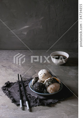 Rice balls and eggs Rice balls and eggs 34734855