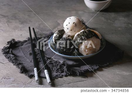 Rice balls and eggs Rice balls and eggs 34734856
