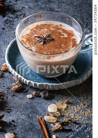 Masala chai with ingredients 34734864