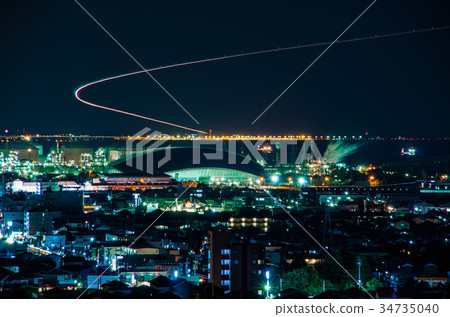 塔魯薩卡公園的夜景 照片素材 圖片 圖庫