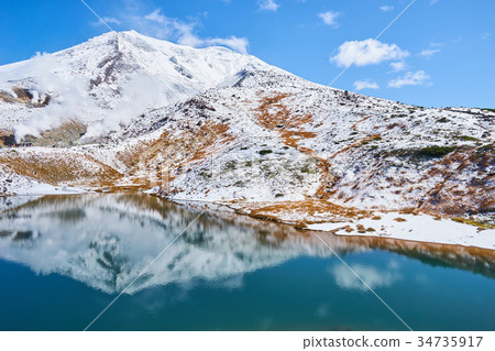 Asahidake和Shibimi Pond在第一次冠雪之後 34735917