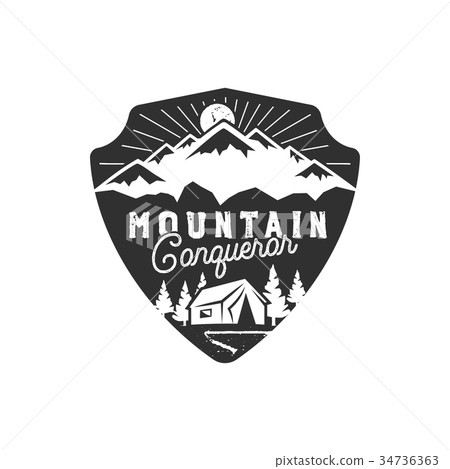 Traveling, outdoor badge. Mountain conqueror 34736363