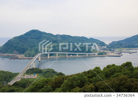 Iojima Ohashi Bridge seen from Nagasaki-shi Kouyaki General Park, Nagasaki Prefecture 34736364