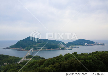 Iojima Ohashi Bridge seen from Nagasaki-shi Kouyaki General Park, Nagasaki Prefecture 34736365