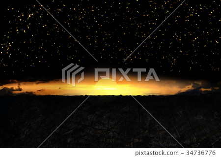 Illustration of exoplanets or extrasolar planets. 34736776