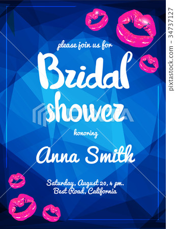 Vector bridal shower night party poster Vector bridal shower night party poster 34737127