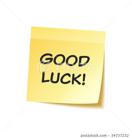 Sticky note with text and shadow isolated on Sticky note with text and shadow isolated on 34737232