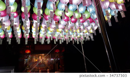 Lotus lantern in temple korea 34737303