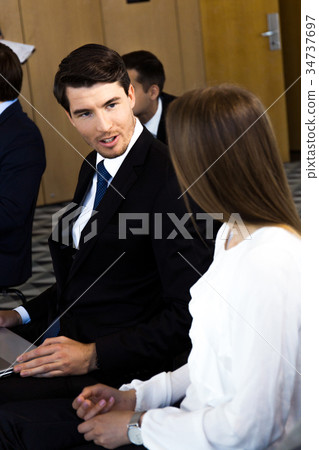 Business audience at training Business audience at training 34737697