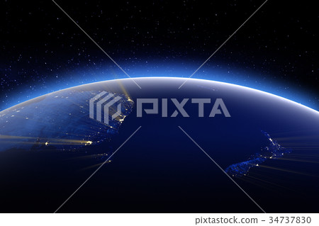 Australia and New Zeland. 3d rendering Australia and New Zeland. 3d rendering 34737830