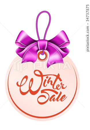 Tag with Inscription Winter Sale 34737875