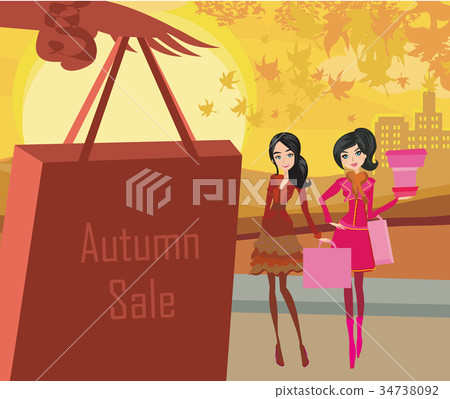 Autumn Shopping card Autumn Shopping card 34738092