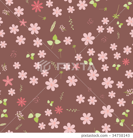 Vintage romantic vector trendy seamless pattern 34738143