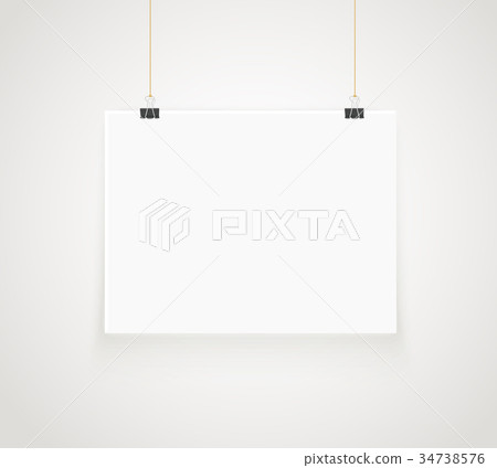 Bright frame on the wall. Photoreal picture frame Bright frame on the wall. Photoreal picture frame 34738576