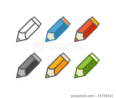 Different color crayons vector set Different color crayons vector set 34738581