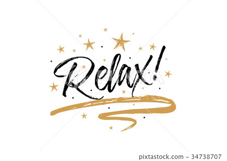 Relax card, banner. Beautiful greeting scratched Relax card, banner. Beautiful greeting scratched 34738707