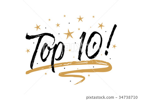 Top 10 card, banner.Beautiful greeting scratched Top 10 card, banner.Beautiful greeting scratched 34738710
