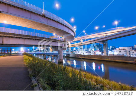 Horikiri junction (night view) 34738737