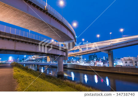 Horikiri junction (night view) 34738740
