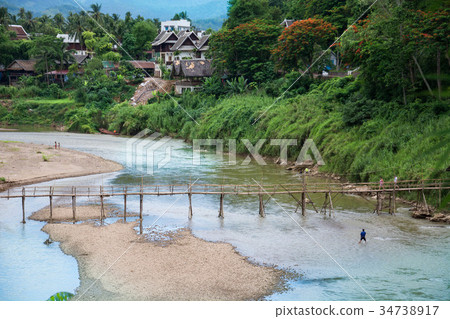 Scenery Of The Nam Khan River At Luang Prabang 34738917
