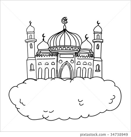 sg171005-Cartoon Mosque on Cloud-Vector Sketch sg171005-Cartoon Mosque on Cloud-Vector Sketch 34738949