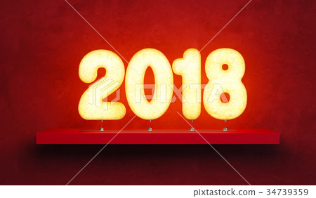 new year 2018, 3d rendering new year 2018, 3d rendering 34739359