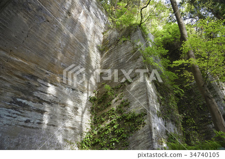 山的岩石地方 34740105