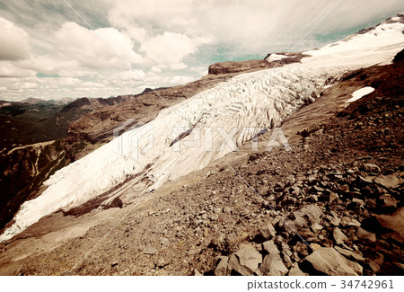 Mountain Tronador and glaciers of Alerce and Castano Overa 34742961