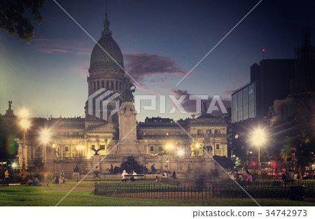 Palace of National Congress in evening Palace of National Congress in evening 34742973