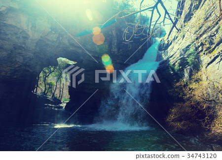 Waterfall La Foradada de Cantonigros 34743120