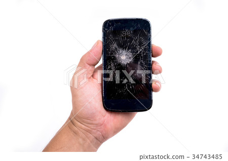 mobile phone screen is cracked 34743485
