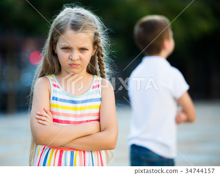 angry girl portrait 34744157