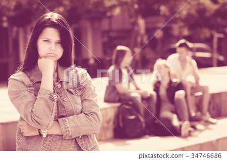 Teenager girl outcast . 34746686