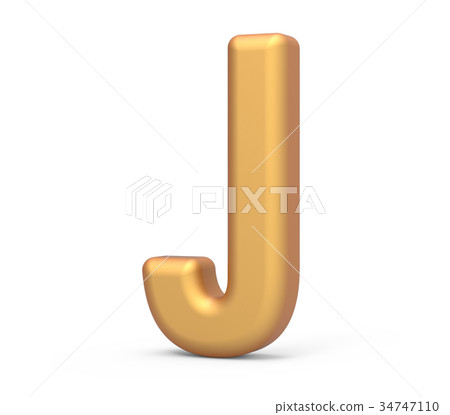 golden letter J golden letter J 34747110