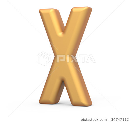 golden letter X golden letter X 34747112
