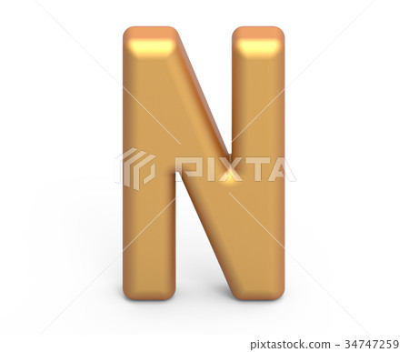 golden letter N golden letter N 34747259