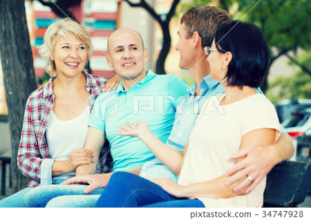 glad pensioners talking in the park glad pensioners talking in the park 34747928